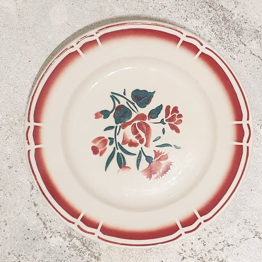 Borden Brocant fleur rouges