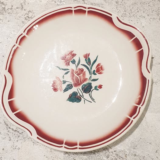 Borden Brocant fleur rouges